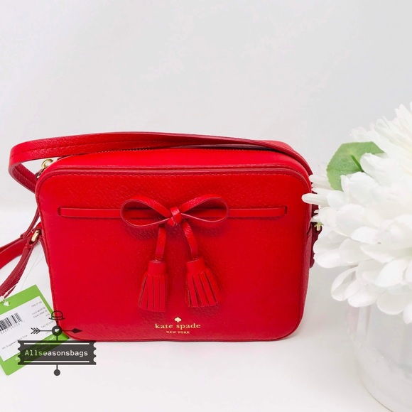 🔽 Kate spade hayes Street hobo arla crossbody red - Picture 2 of 5